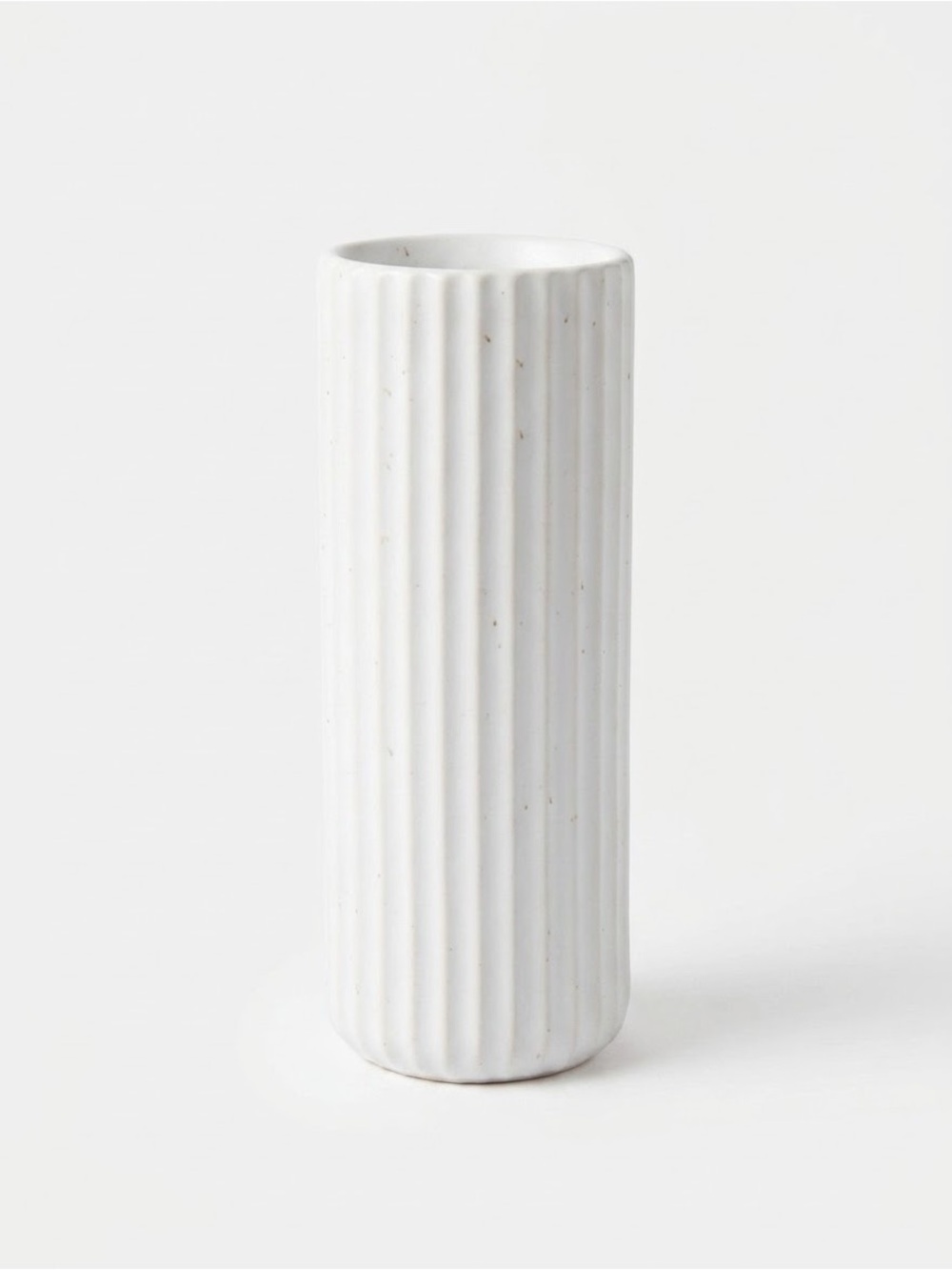 NIB Fable Home Speckled White Stoneware Tall Bud Vase Nordstrom Modern Minimalis